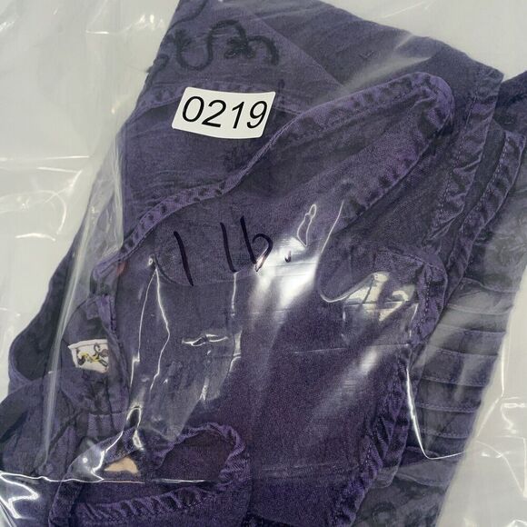 Vintage Just Cruising Midi Dress Womens 1X Purple Ruffles Pleated Embroidered - Picture 13 of 13